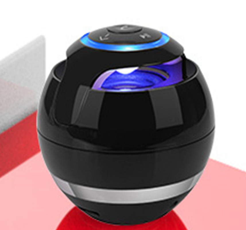 Corpo compacto (D78*H78mm). Suporta Bluetooth, AUX, cartão TF, rádio FM. Bateria integrada de 300mAh, carregamento USB. Unidade de alto-falante de 40mm.
