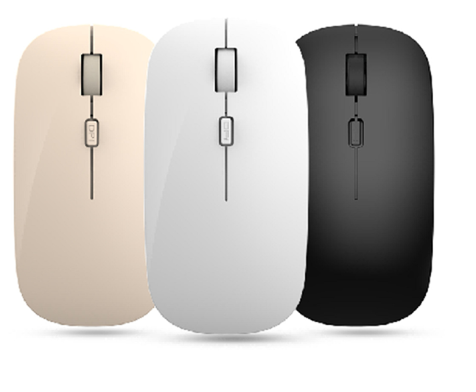 2.4G Mouse sem fio com Windows e IOS Quatro botões de precisão 1200DPI Material de rastreamento ABS