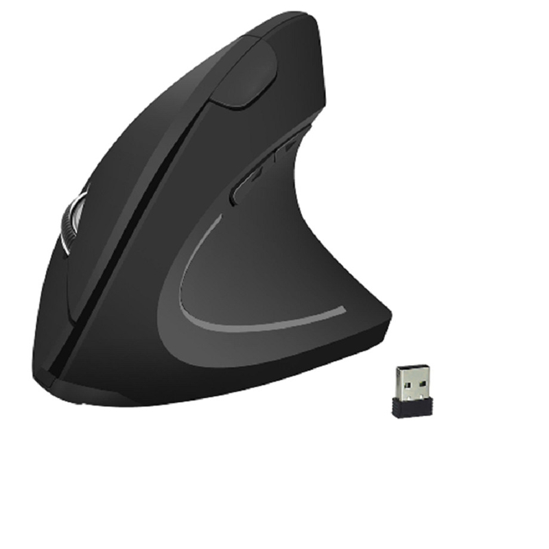 Mouse sem fio recarregável 2.4G com vida útil de 5 milhões de cliques 800-1200-1600 DPI 6 botões compatível com laptops e desktops