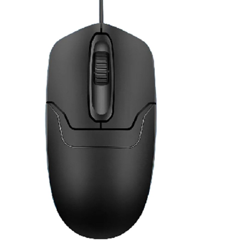 Um mouse ABS Shell de três teclas suporta 3 milhões de cliques USB Plug-and-play com dispositivos para funcionários de escritório