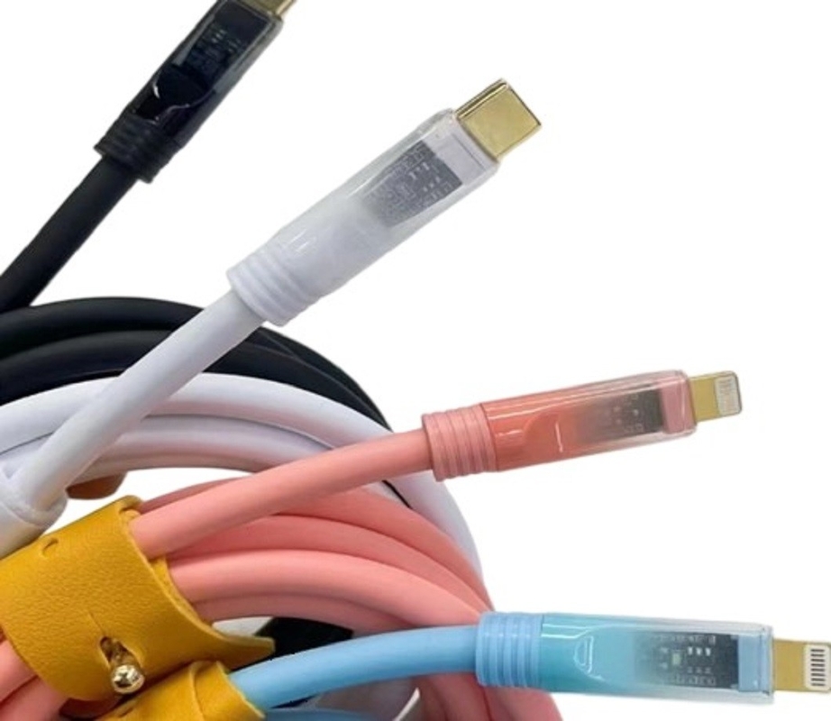 Opções de cores diversas Cabo de dados de alta velocidade Personalizável Com tecelagem de precisão de 48 fios Suportando carregamento rápido de protocolo completo