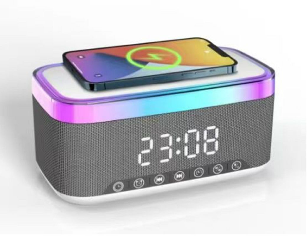 Alto-falante Bluetooth Suporta Carregamento Rápido de 15W Alto-falantes Duplos de 52mm Com Saída de 10W Bateria de Lítio de 1200mAh Relógio Inteligente