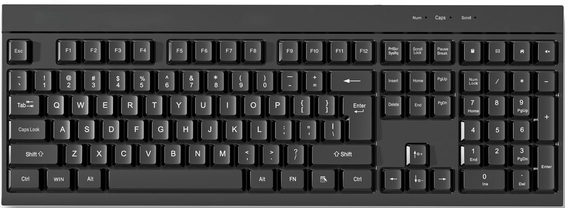 Teclado Slim Wired Com ABS Case Membrana Prateada teclas FN Multimédia 510g Leve Para Office Gaming