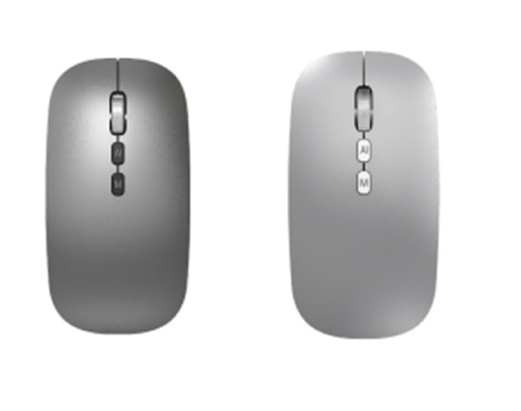 2.4G Wireless And Bluetooth AI Mouse Ajustável DPI Configurações 800/1200/1600 Duração de vida de até 5 milhões de cliques.