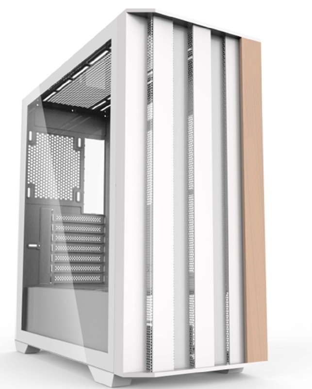 Gabinete Gamer Full-Tower EATX SPCC+ABS+Madeira Frontal USB Duplo 1.0+USB 3.0+Type-C Opcional Suporte para Refrigeração Líquida Tripla