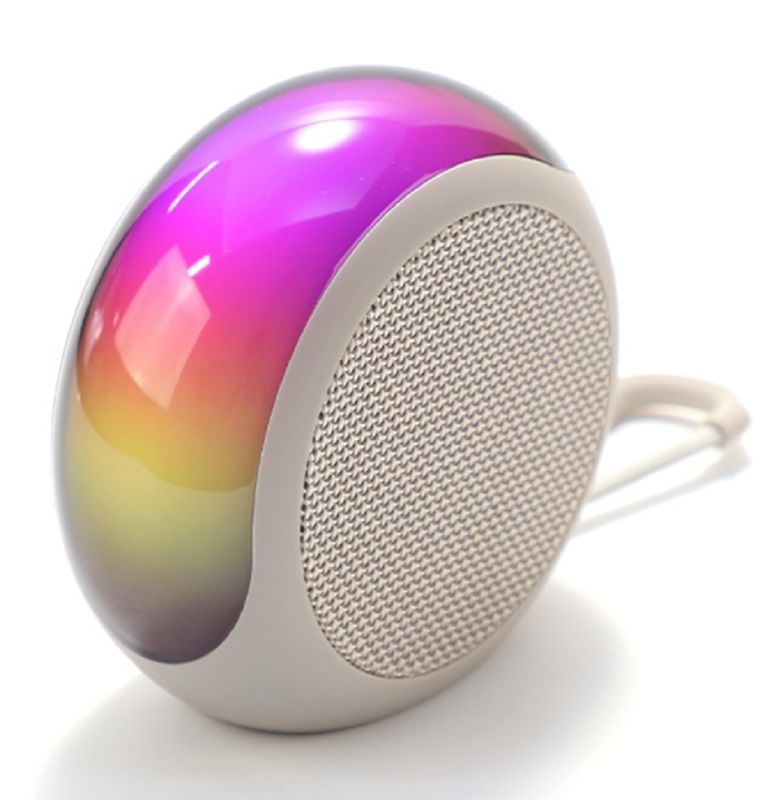 ETEK Bluetooth portátil 5.3 alto-falante com 7W Bass 1200mAh Bateria RGB Light & TF/FM Playback Preto Vermelho Verde Branco