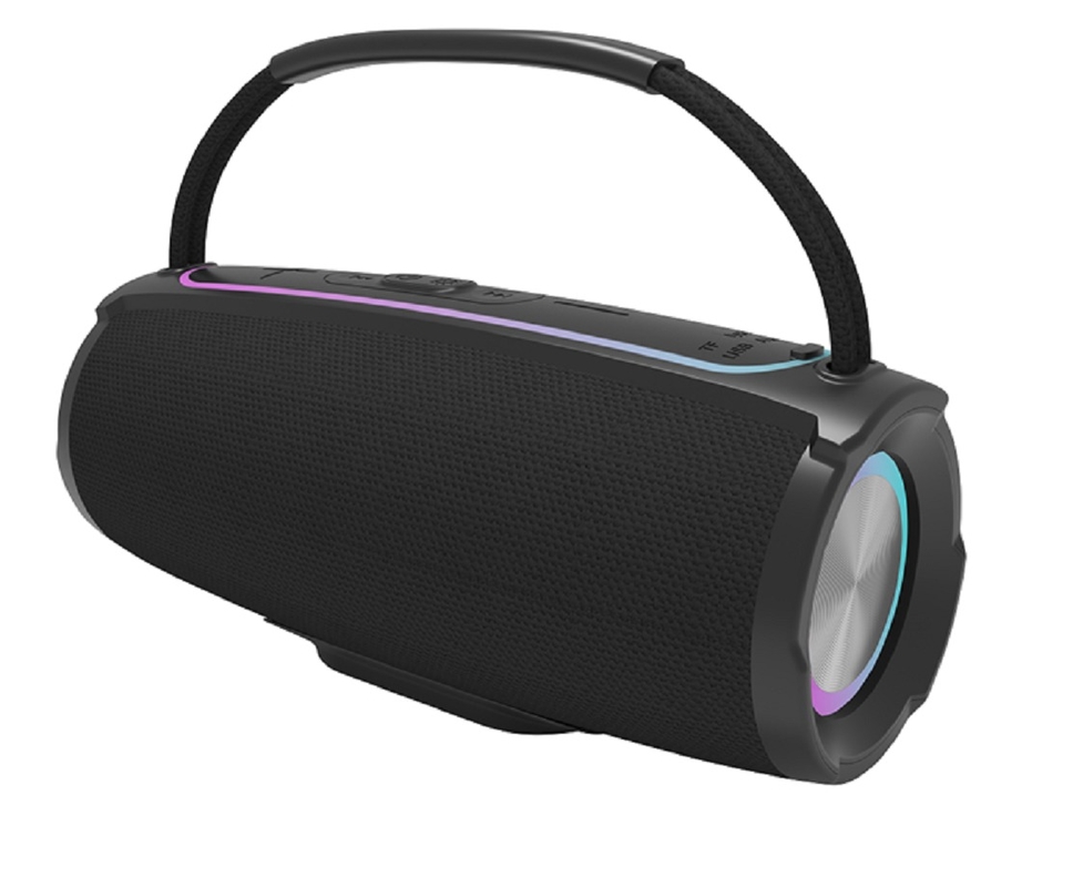 Dual 10W Bluetooth 5.3 alto-falante 2600mAh Design de manuseio RGB Light & 4-Mode Playback AUX TF FM USB Flash Drive