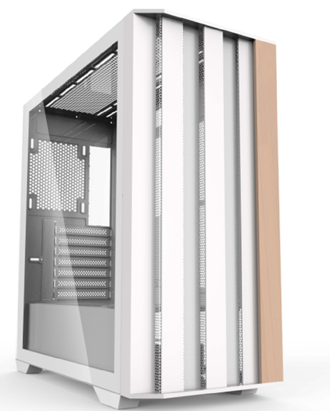 Gabinete para jogos SPCC+ABS+Estrutura de madeira Frontal Dual USB 1.0+USB 3.0+Type-C Tripla refrigeração a água