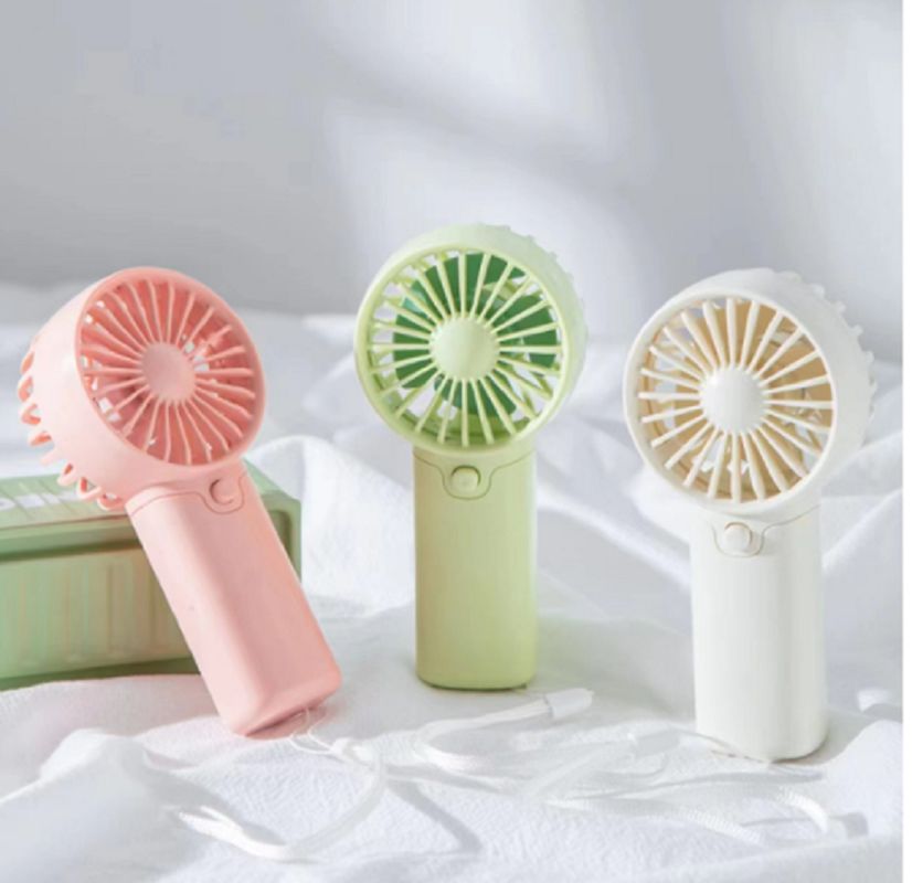 AAA Bateria Ventilador portátil 2W ABS Corpo 6 * 3.7 * 12.5cm Tamanho 53.7g Leve Com Lanyard Verde Vermelho Branco