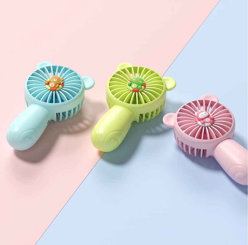 Mini Ventilador Portátil USB 500mAh Bateria ABS+PP Material Seguro Ventilador de Escritório Portátil Com Cabo de Carregamento