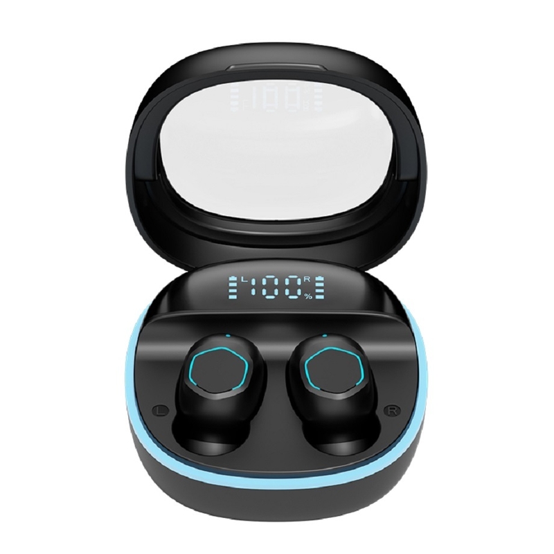 ETEK Transparente-Cover LED Display Fones de Ouvido sem fio BT 5.3 Fone de Ouvido F10 de Controle de Toque Falcão preto branco cor roxa