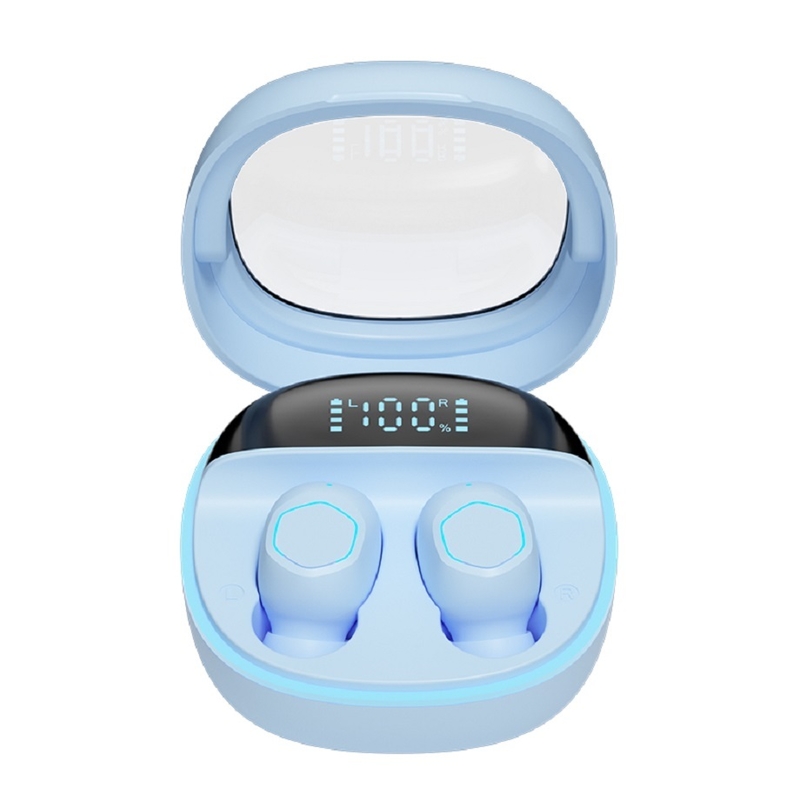 ETEK Transparente-Cover LED Display Fones de Ouvido sem fio BT 5.3 Fone de Ouvido F10 de Controle de Toque Falcão preto branco cor roxa