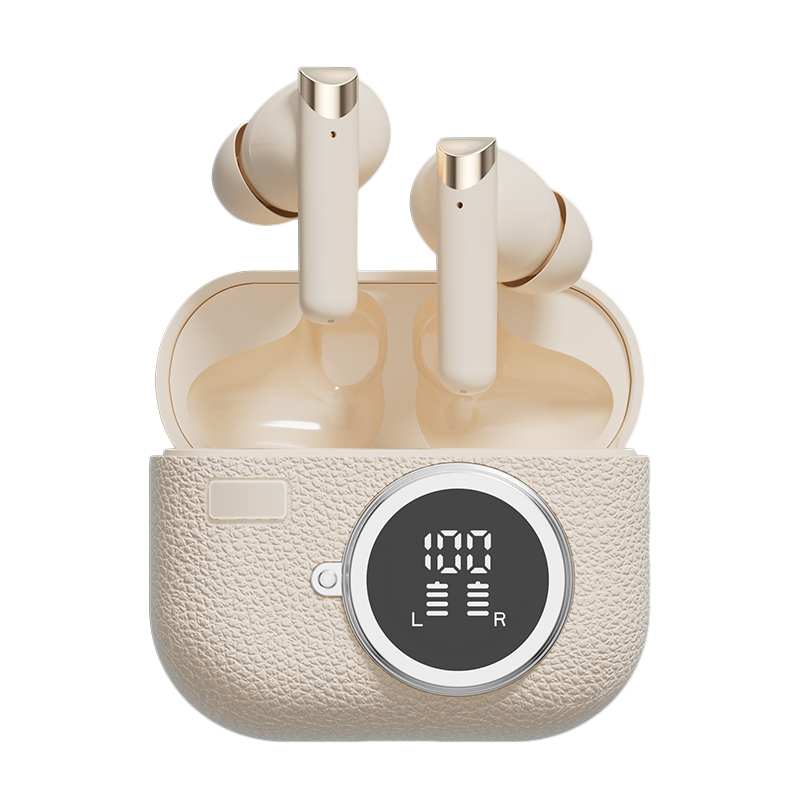 Fones de ouvido sem fio Bluetooth 5.4 ANC Fone de ouvido F10 alto-falante 300mAh Caixa Tipo-C Carregamento rápido Marrom Complexão Verde