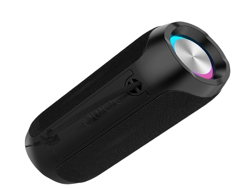 Alto-falante Quad-color Preto Cinza Vermelho Azul Com ABS+silicone Drivers Duplos de 45MM 5W IPX4 à prova d'água Bateria de 1200mAh Luz RGB