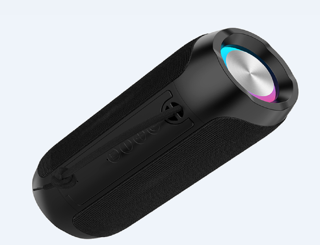 Alto-falante Quad-color Preto Cinza Vermelho Azul Com ABS+silicone Drivers Duplos de 45MM 5W IPX4 à prova d'água Bateria de 1200mAh Luz RGB