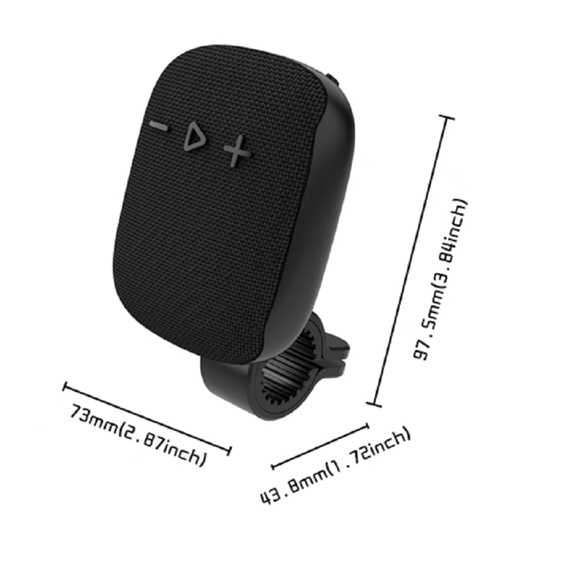 Alto-falante Bluetooth 5.3, Driver de 5W 45MM, Bateria de 400mAh, Material ABS+Tecido+silicone, Reprodução TF/FM/USB e chamadas (preto, vermelho, azul)