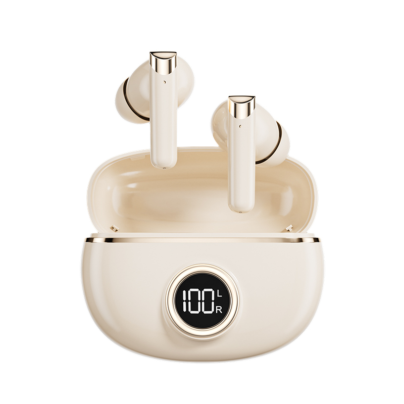 Fone de ouvido TWS ETEK Plated Bluetooth 5.4 com F10, fone de ouvido de 25mAh + estojo de 230mAh (placa de proteção), tempo de chamada de 2-3h.