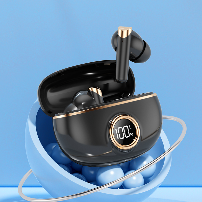 Fone de ouvido TWS ETEK Plated Bluetooth 5.4 com F10, fone de ouvido de 25mAh + estojo de 230mAh (placa de proteção), tempo de chamada de 2-3h.