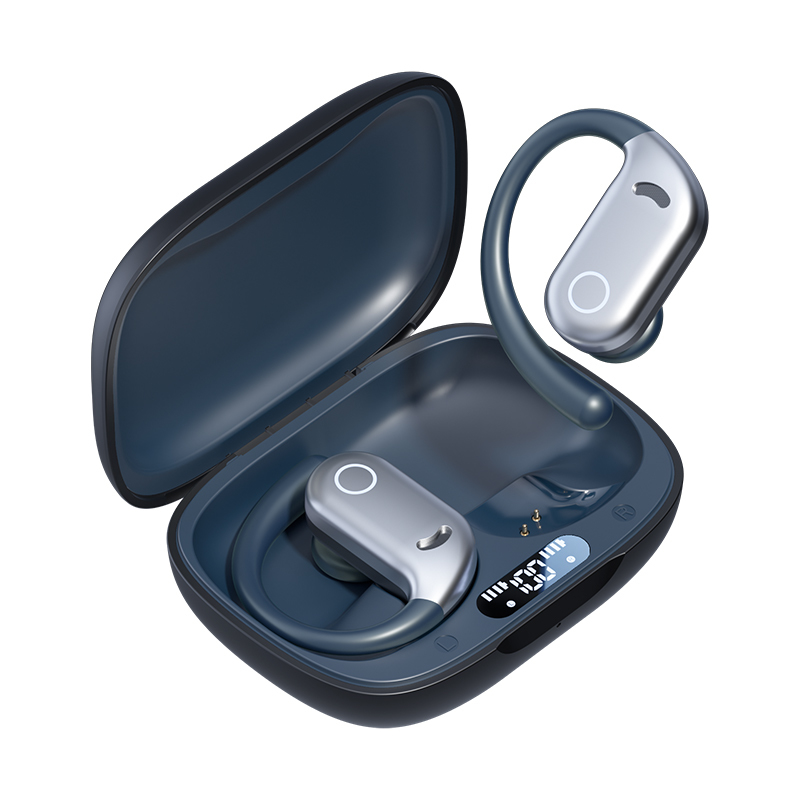 Fones de ouvido LED à prova d'água ETEK, Bluetooth 5.4, célula de fone de ouvido de 50mAh + estojo de 300mAh (placa de proteção), alto-falante F14.2