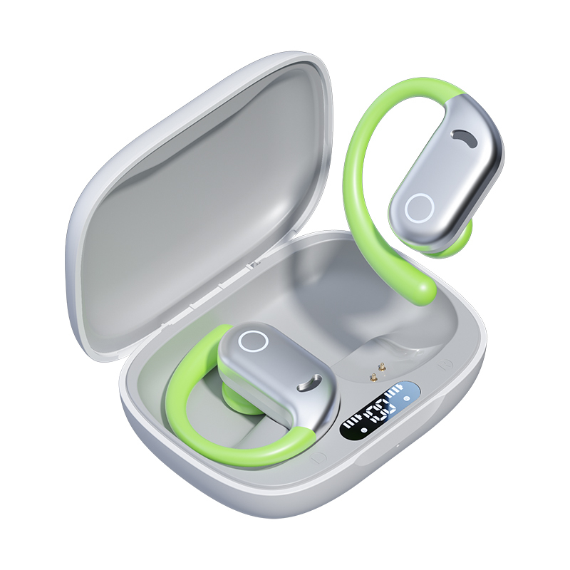 Fones de ouvido LED à prova d'água ETEK, Bluetooth 5.4, célula de fone de ouvido de 50mAh + estojo de 300mAh (placa de proteção), alto-falante F14.2