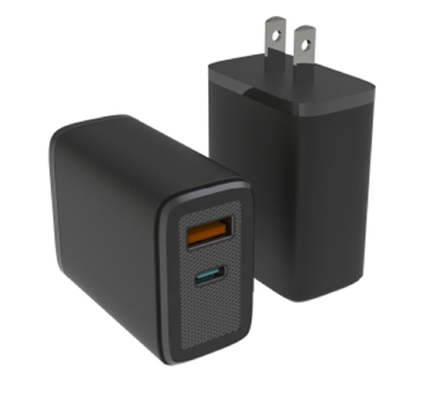 A tecnologia ETEK GaN permite um carregador de telefone rápido eficiente Distribuição inteligente de energia através de duas portas 1 USB-C + 1 USB-A