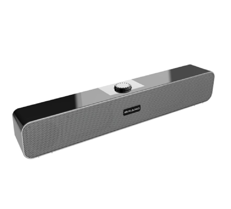 Soundbar USB ultracompacta com drivers duplos de 2 polegadas 3W*2 Estéreo Plug-and-play Perfil fino de 55mm
