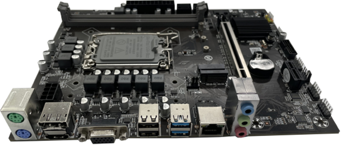 Placa-mãe ETEK H610 Micro-ATX para CPUs LGA1700 DDR4 Dual-Channel Slot PCIe 4.0 x16 Saídas opcionais DP+HDMI+VGA