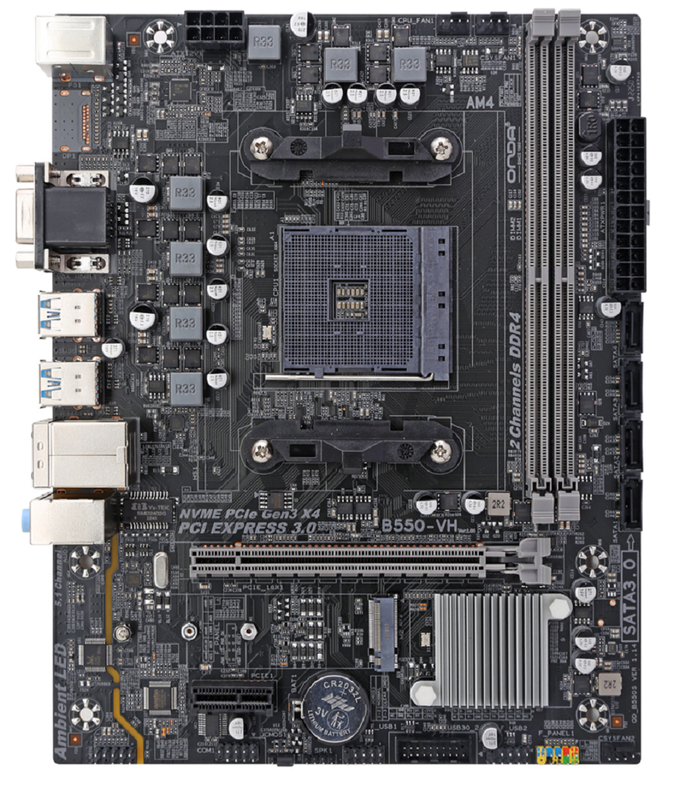 ETEK AM4 Socket Micro-ATX Motherboard para CPUs AMD Ryzen Dual-channel DDR4 3600MHz PCIe 4.0*16 Slot