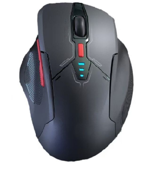 Mouse recarregável ETEK 6D 2.4G+ Bluetooth de modo duplo 800-1600-3200DPI, mouse ergonômico com carregamento + com exibição de energia