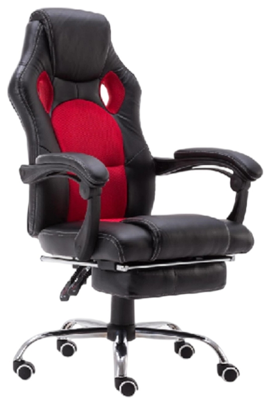 Cadeira de escritório ergonómica com rodízios PU de 350mm com base cromada e pistão a gás pintado de 100mm, mecanismo multifunções