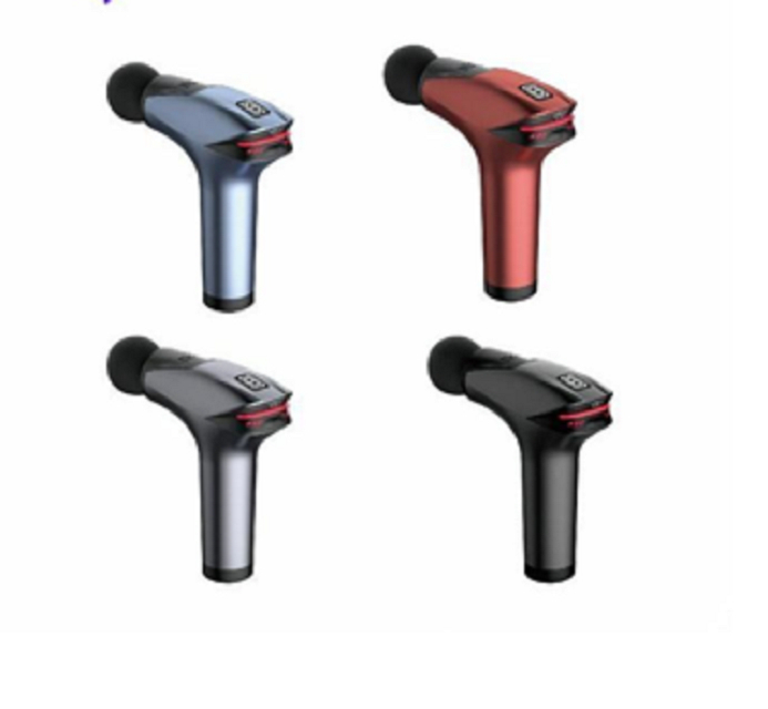 Massageadores com construção em ABS+Silicone com tensão nominal de 7,4V, entrada de 5V/2A, potência de 30W, bateria de 1800mAh e velocidade de 1800-3200 RPM