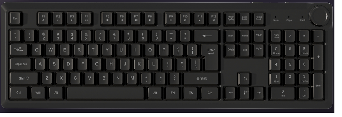 Teclado com fio USB de tamanho normal ETEK, 448mm, ABS+Membrana, Teclas de Função FN, Membrana Prateada, Teclas Pretas
