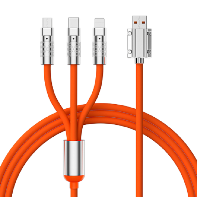 Cabo USB de Carregamento Rápido ETEK 120cm, PVC + Liga de Zinco, 4-Núcleos CCA, Indicador LED, Personalizável Multicor