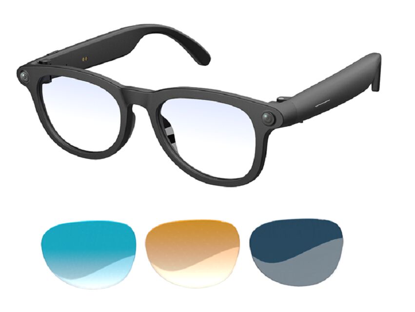 AI Smart Bluetooth Sunglasses with Camera,MEMS Mic, 220mAh Battery, Magnetic Pogo Pin Charging,40g Lightweight