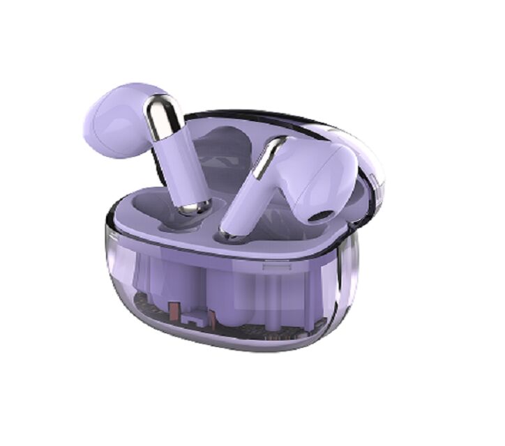 Fones de ouvido TWS com drivers dinâmicos de 13mm, ENC de microfone duplo, 4H de reprodução e estojo de carregamento de 250mAh