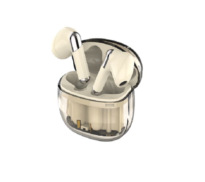 Fones de ouvido TWS com drivers dinâmicos de 13mm, ENC de microfone duplo, 4H de reprodução e estojo de carregamento de 250mAh