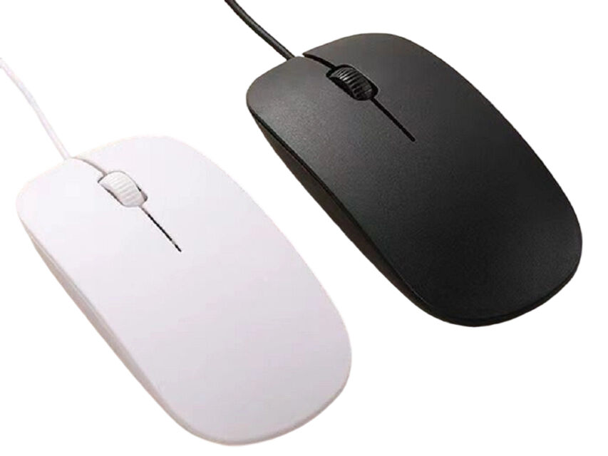 ETEK 3D Ergonomic Wired Mouse,1000 DPI, 46g Lightweight, 1,2M USB Cable, IC 8733, Preto/Branco