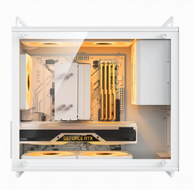 20L Compact Gaming PC Case, M-ATX/ITX, 326mm GPU, 155mm CPU Cooler, 140mm PSU, Opções de painel frontal duplo, filtros de poeira magnéticos