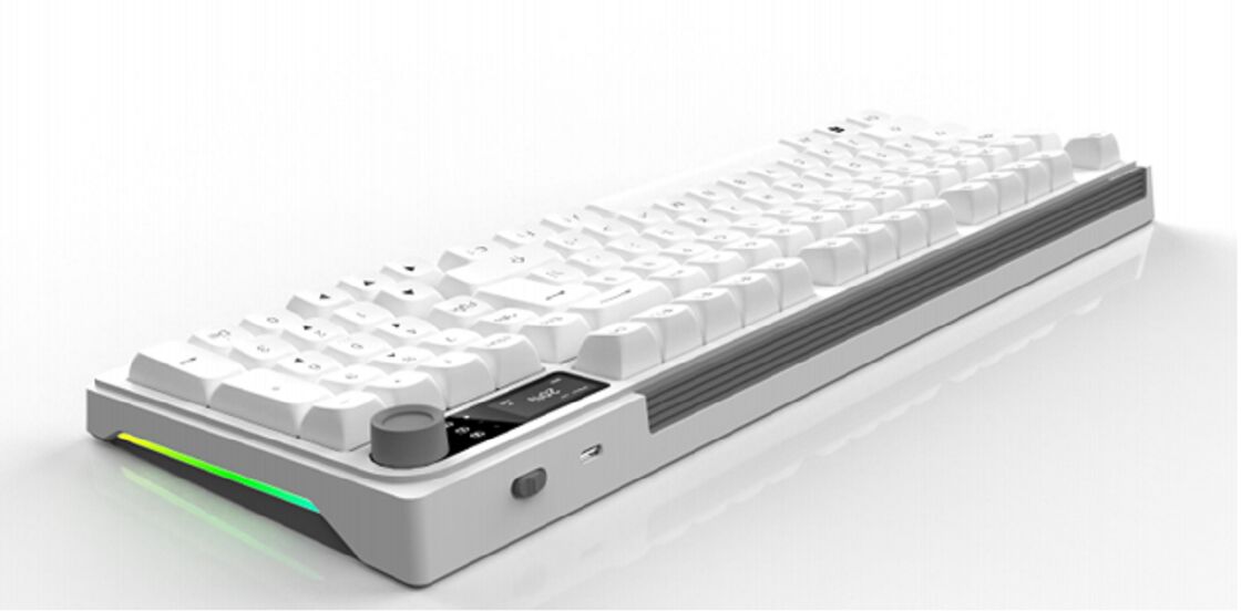teclado mecânico de três modos, com câmbio a quente, 3000mAh, anti-ghosting completo, teclado de cores mistas