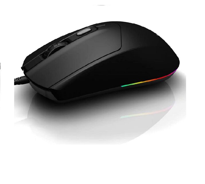 4D Wired RGB Mouse, 78g, 1000 DPI, Preto, 1.2M Cable USB com luz