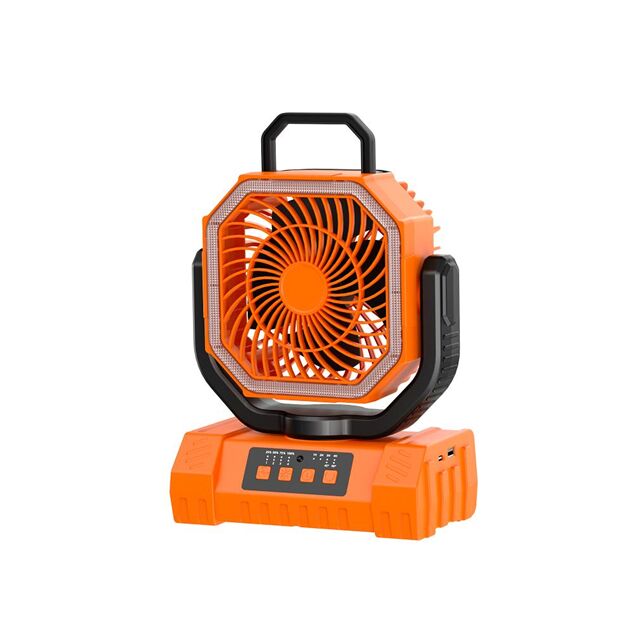 Ventilador de acampamento de 20000mAh com inclinação manual e automática de 270 graus, controle remoto, power bank, luz LED