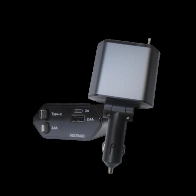 Carregador de carro de liga de alumínio de 100W com PD de 66W, USB-A e Lightning, para dispositivos Apple/Android