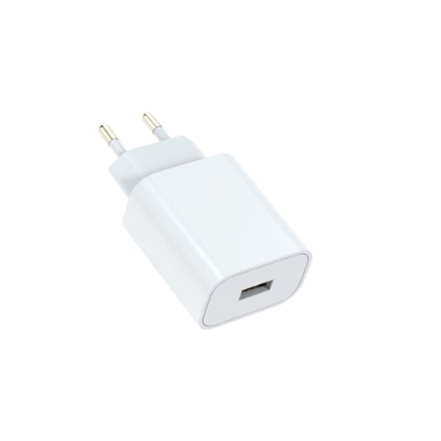 QC 18W USB-A carregador rápido, US Plug, saída multi-voltagem, PE Pack compacto