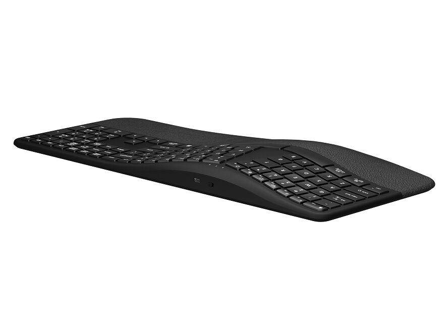 Teclado Ergonômico de Tesoura de Modo Duplo com Apoio de Pulso, Digitação Silenciosa
