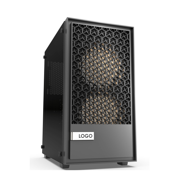 Gabinete torre média MATX, painel lateral de vidro temperado, AIO de 240 mm e suporte para GPU de 300 mm