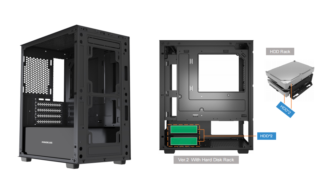 Gabinete torre média MATX, painel lateral de vidro temperado, AIO de 240 mm e suporte para GPU de 300 mm