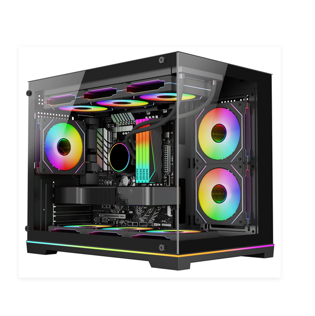 Gabinete Full Tower ATX com vidro temperado, radiador de 360 ​​mm e suporte VGA de 5 slots
