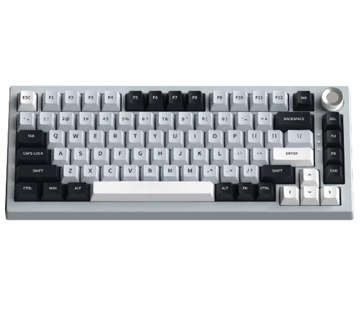 teclado mecânico tri-modo de 81 teclas, retroiluminação RGB, tipo-C/2.4G/Bluetooth