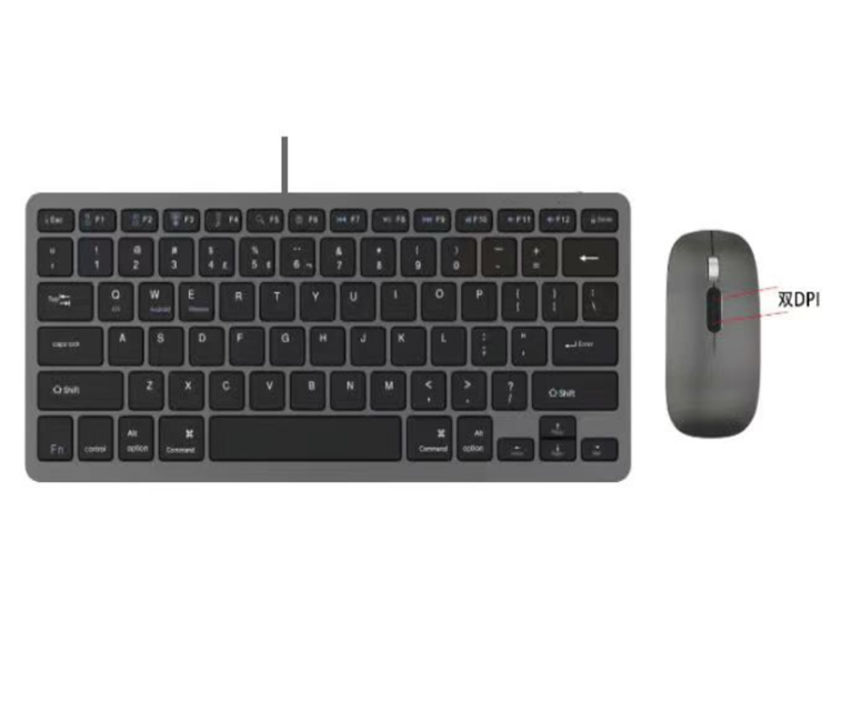 Slim Metal BT Dual-Mode Combo, 78-Chave + Rolo de Rato, Tipo-C recarregável