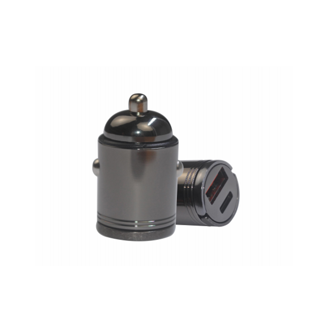 Carregador de carro de liga leve de 20W USB-A+C Dual Port PD/QC Carregamento rápido
